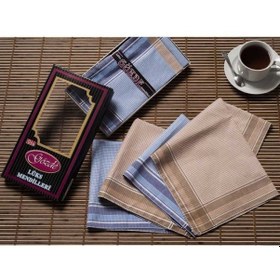 Resim Siyah Kutulu 42x42 Cm Düzine 12 Adet Kumaş Mendil-gm 07 Beyaz 