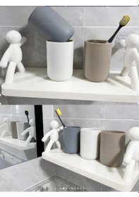 Resim İnsan Figürlü Yapışkanlı Çok Amaçlı Duvar Rafı Çok Renkli 