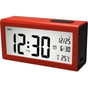 Resim Kesoto LCD Dijital Arka Işık Masası Çalar Saat Gündüz Tarihi Iç Mekan Sıcaklığı Ekran Kırmızı (Yurt Dışından) 