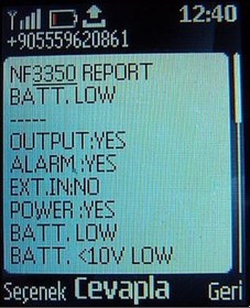 Resim Nefer Gsm Uzaktan Kumanda Arıza Rapor Geri Arama Elektrik Akü 