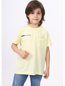 Resim Toontoy Kids Toontoy Erkek Çocuk Cep Baskılı Tişört Sarı 