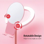 Resim Evrensel Led Halka Aydınlatma, 48 Led Li Profesyonel Makyaj Aynası Ve Telefon/tablet Tutucu, Usb Güçlü 