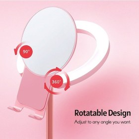 Resim Evrensel Led Halka Aydınlatma, 48 Led Li Profesyonel Makyaj Aynası Ve Telefon/tablet Tutucu, Usb Güçlü 