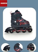 Resim Kırmızı Silikon Tekerli Ayarlanabilir Işıklı Paten S 31-34 HP7128 