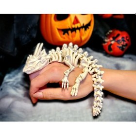 Resim Hareketli İskelet Ejderha Figürü Oynar Eklemli Dekoratif Oyunca 