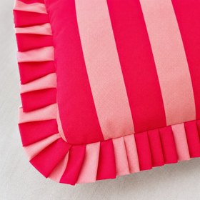 Resim Ibiza Stripe Fırfır Kenarlı Kırlent Kılıfı - 30x50 cm / Sadece Kırlent 