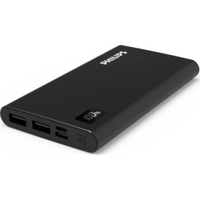 Resim Philips DLP8737C/97 4 Çıkış 10.000 mAh Taşınabilir Şarj Cihazı Powerbank Siyah 