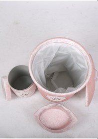 Resim Shems Pudra 6 Parça Çeyizlik Dantelli 3'lü Banyo Paspası & 3'lü K Pudra 