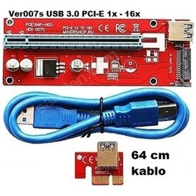 Resim Ver007S Usb 3.0 Pcı-E 1X - 16X Genişletici Yükseltici Riser Kart 