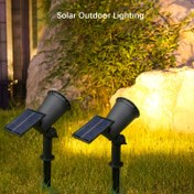 Resim 1 adet Güneş LED Şeridi 9 LED, Peyz Ağaç Şekilli Güneş Aydınlatması, Dış Mekan Peyz Spotu, Otomatik Anahtar, Ayarlanabilir Işın, Bahçe, Havuz, Gölet ve Avlu için Uygun 