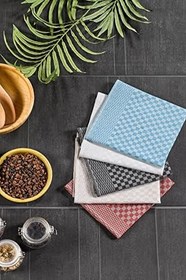 Resim Mira Home 6'lı Mutfak Kurulama Bezi 45x65 cm Pötikare Desen (Renkli) 