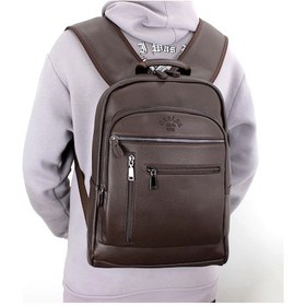 Resim Usb Çıkışlı Kahverengi 14.6 İnç Laptop Bölmeli Sırt Çantası 