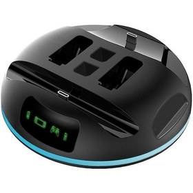 Resim D1 Renkli Işıklar Nintendo Switch / Switch Lite Uyumlu Şarj Aleti Siyah 