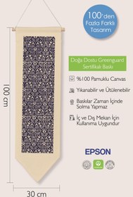 Resim William Morisse Duvar Halısı, Sanat Serisi Dekor, 100cm Kanvas Flama Askılı Duvar Örtüsü NO:713 - Renkli - 3 / 30 x 100 