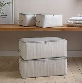 Resim GARENTAS 4'lü Gri Renkte Hurç Seti, Stuff & Things Depolama için 