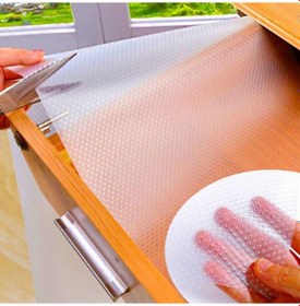 Resim Şeffaf Raf Örtüsü-Dolap Ve Çekmece İçi Kaymaz Kaydırmaz Örtü 