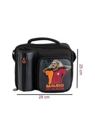 Resim Galatasaray 2 Bölmeli Mauro Icardi Suni Deri Matara Cepli Beslenme Çantası 25592 Siyah 
