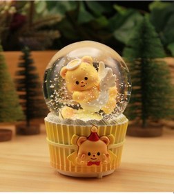 Resim Melek Ayıcık Işıklı Ve Müzikli Kar Küresi Büyük Boy - B 