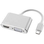 Resim Asaf E-ticaret Polham Usb Type C Için Hdmi Ve Vga Çevirici Adaptör Kablosu, Usb 3.0 Macbook, Macbook Pro Uyumlu 