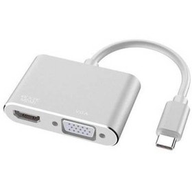 Resim Asaf E-ticaret Polham Usb Type C Için Hdmi Ve Vga Çevirici Adaptör Kablosu, Usb 3.0 Macbook, Macbook Pro Uyumlu 