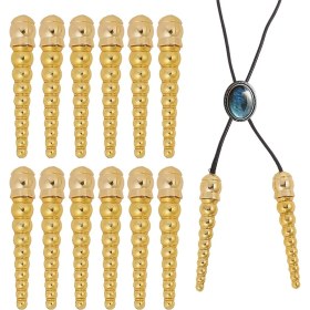 Resim Dadata 12 Pcs Bolo Kravat Uç Kapağı Altın Bolo Tie Tips Korusu Sonuçlar Accessorie Bilezik Için Yedek Dıy El Sanatları Yapım Altın (Yurt Dışından) 