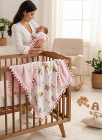 Resim grow with muslin %100 Pamuk Çok Amaçlı Çift Katlı Müslin Battaniye (80X100) 