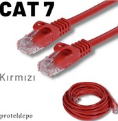 Resim Irenis CAT7 Kablo Ethernet Network İnternet Lan Ağ Kablosu 2 M-Kırmızı 