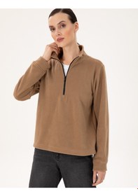 Resim Pierre Cardin Kadın Camel Sweatshirt 50300846-vr015 Camel 