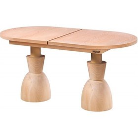 Resim Masifart Asal 160 Lık Oval Oscar Açılır Masa Cilasız Ham Ham 