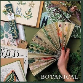 Resim Kitap Şeklinde Yelpaze Botanical 
