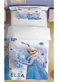 Resim Elsa Dijital Baskı Tek Kişilik Nevresim Takımı 
