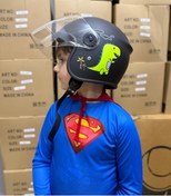 Resim OKYANUSMOTO MOTOSİKLET ÇOCUK KASKI SİYAH 