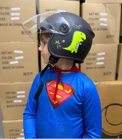 Resim OKYANUSMOTO MOTOSİKLET ÇOCUK KASKI SİYAH 