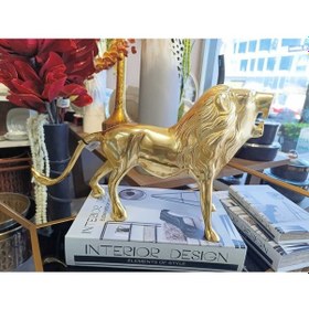 Resim Lıon Dekor Gold 13x50x28 Cm 1 Adet 