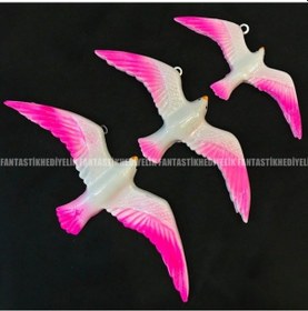 Resim 3Lü Martı Kuş Nazar Boncuk Polyester Bahçe Balkon Kapı Duvar Süs (360110645) 