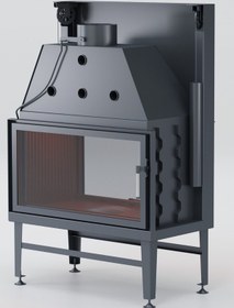 Resim Schömne Asansörlü Tünel Çelik Şömine Haznesi 80 cm 