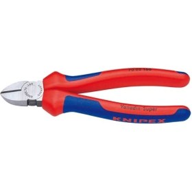 Resim Knipex 70 02 125 Yan Keski 125 mm Vanadin Çelik ile Dayanıklı ve Hassas Kesim İçin 