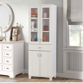 Resim Banyo Ve Mutfak Boy Dolabı Beyaz 