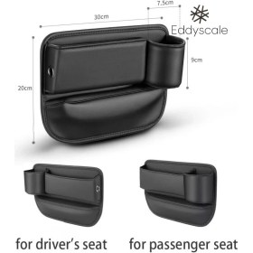 Resim Eddyscale Deri Ayarlanabilir Araba Koltuğu Boşluk Dolgu Saklama Kutusu Cep Telefonu Gözlük Anahtar Kartları Için (Yurt Dışından) 