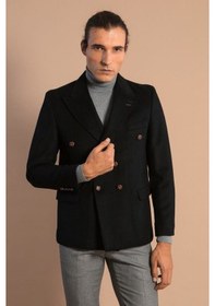 Resim Wessi Kruvaze Slimfit Siyah Ceket Siyah 