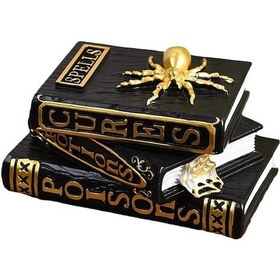 Resim Trendooze Cadılar Bayramı Cadı Büyü Kitabı Kitaplık, Mini Mekan Dekorasyon 15,5 Cm X 13 Cm X 9,5 Cm 