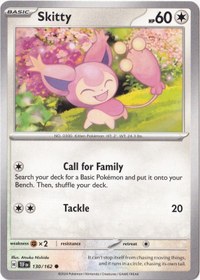 Resim Skitty 130/162 - Temporal Forces - Pokemon Kartı Mint 