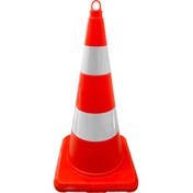 Resim İleri Trafik PVC Trafik Konisi 75 cm Çift Reflektifli Trafik Dubası 