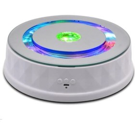 Resim Schulzz Ürün Çekimi Vitrin Için 360° Dönen Renkli Işıklı Sunum Standı 8 kg 