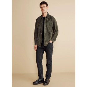 Resim Brooks Brothers Standart Klasik Yaka Haki Erkek Gömlek BBFW25MLS001 