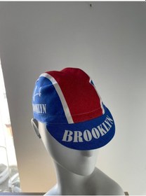 Resim Bisikletçi Sapkası Mavi - Beyaz - Kırmızı 