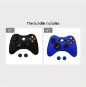 Resim Willowhaven Xahpower Xbox 360 Kılıf Siyah Lacivert Yumuşak Kaymaz Tutma Kabı Ve 2 Parmaklık 