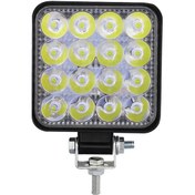 Resim Symbee Motosiklet Led Çalışma Lambası 16 Lamba 48w Kare Tip 10-35v Dc Ön Farı 