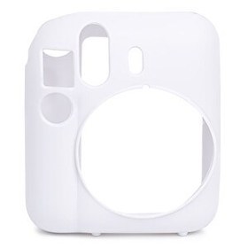 Resim Fujifilm Instax Mini 12 Makine Uyumlu Beyaz Koruyucu Silikon Kılıf 