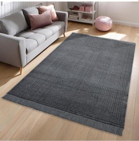 Resim Pandora Yumuşak Peluş Shaggy Gri Çocuk Odası Oturma Odası Salon Mutfak Halısı 1104a Rb11 